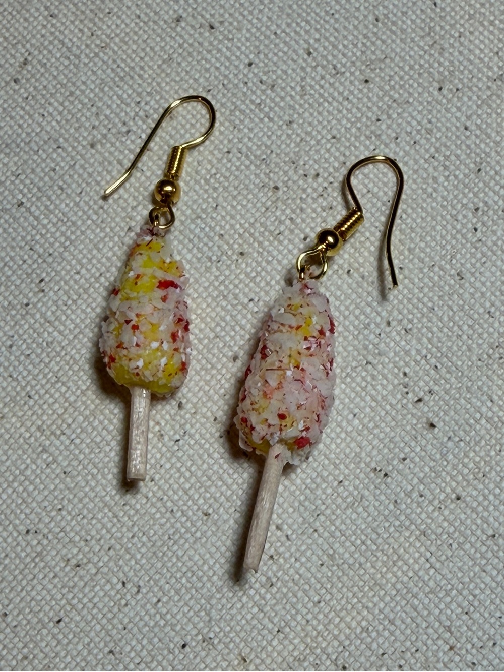 Elotes Handmade Yellow & Pink Cone Pop Earrings - Women Jewelry